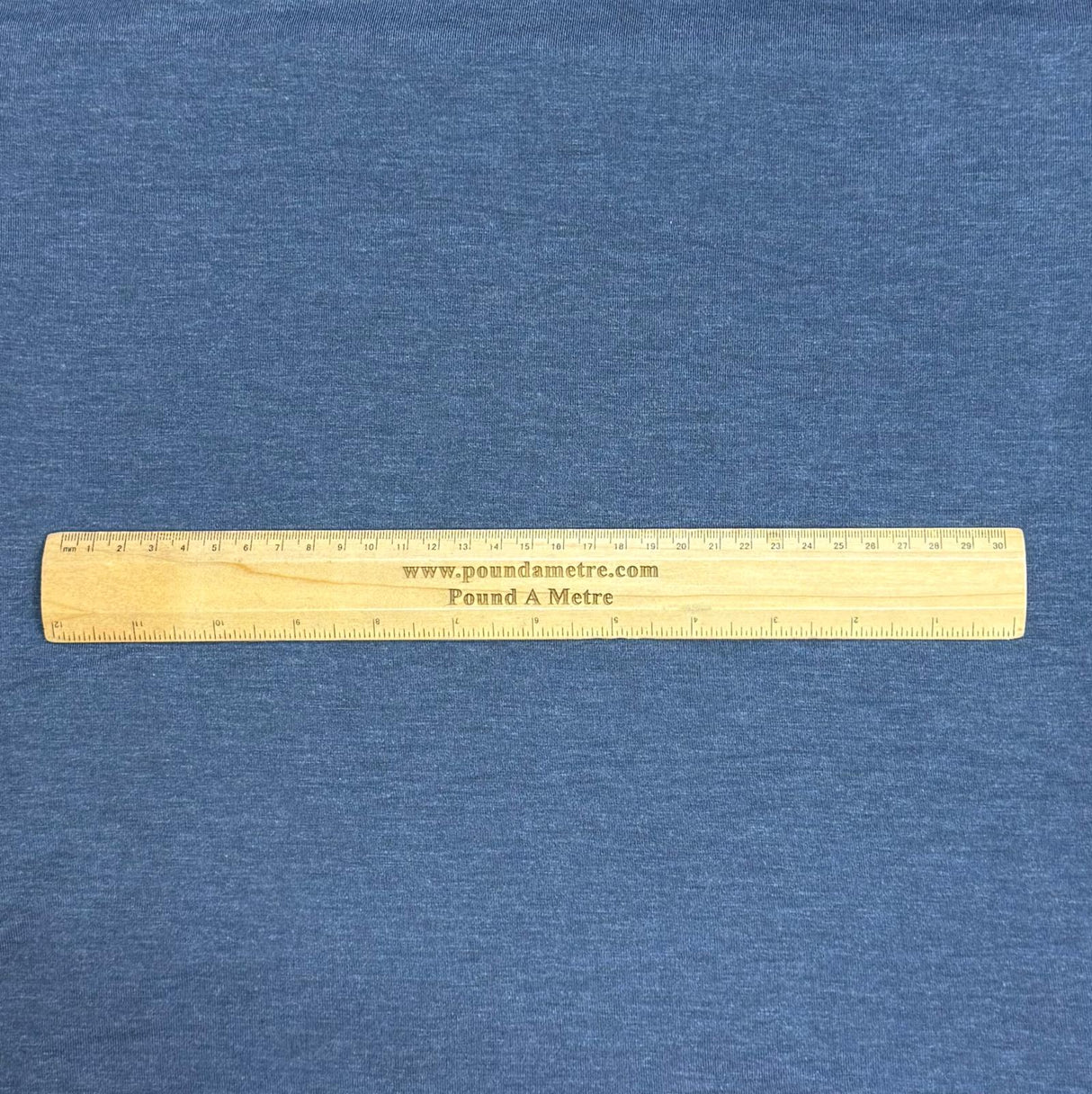 Pound A Metre 3 Metre Luxurious Plain Cotton Feel Jersey - 55"-  (Denim)