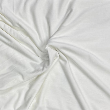Pound A Metre 3 Metre Luxurious Plain Cotton Feel Jersey - 55"-  (White)