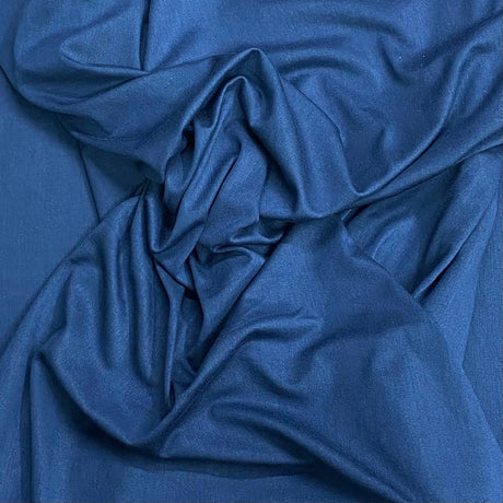 Pound A Metre 3 Metre Luxurious Plain Viscose Jersey - 55"-  (Navy)