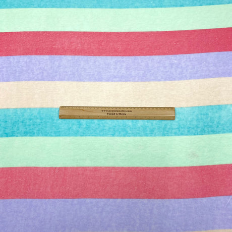 Pound A Metre 3 Metres 3 Metre Luxurious Printed Soft Viscose Jersey - 55" (Stripes)