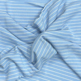 Pound A Metre 3 Metres 3 Metre Luxurious Soft Cord Jersey - 55" (Sky & White)