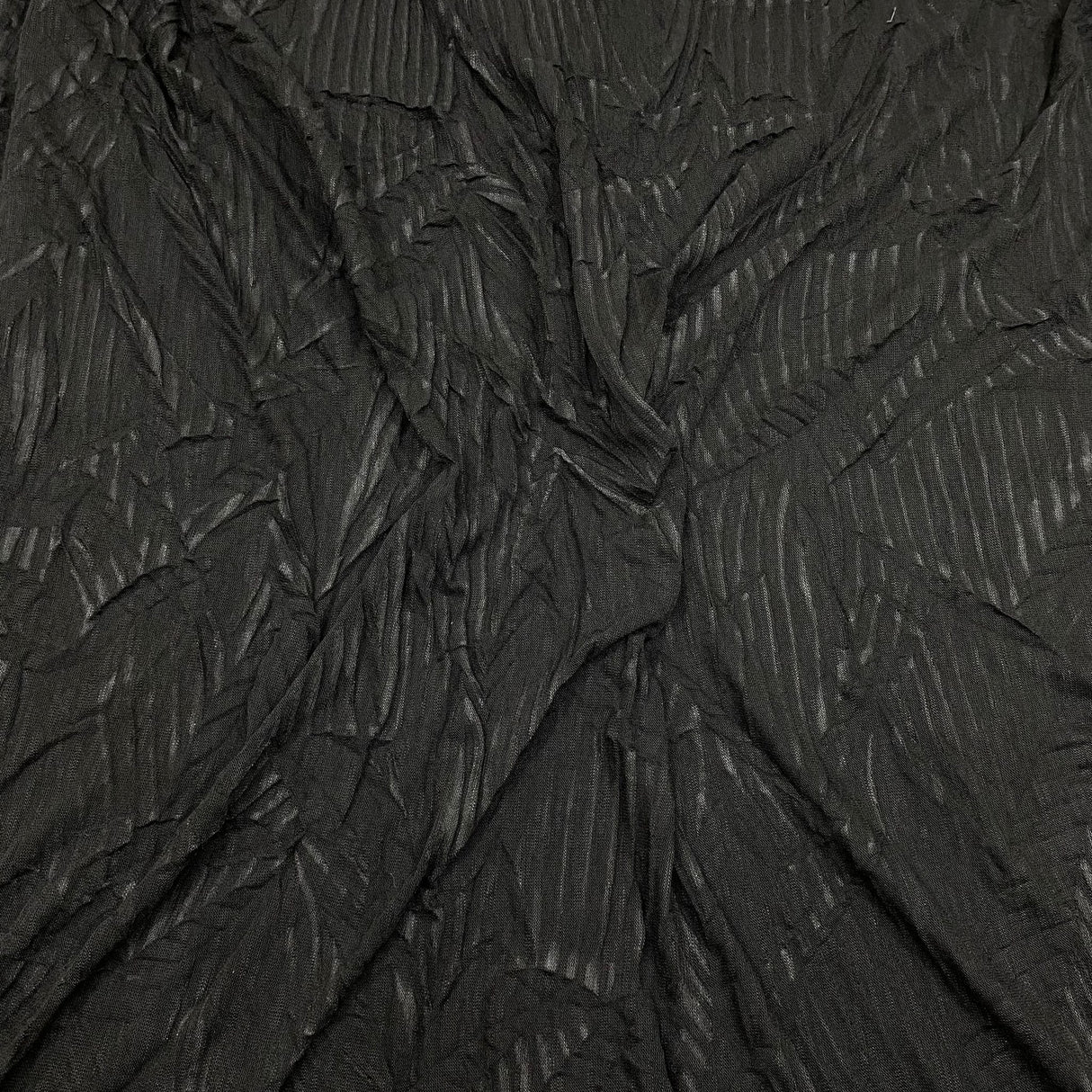 Pound A Metre 3 Metres 3 Metre Luxurious Soft Crinkle Jersey - 55" Wide (Black)