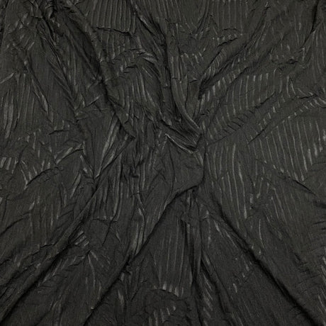 Pound A Metre 3 Metres 3 Metre Luxurious Soft Crinkle Jersey - 55" Wide (Black)