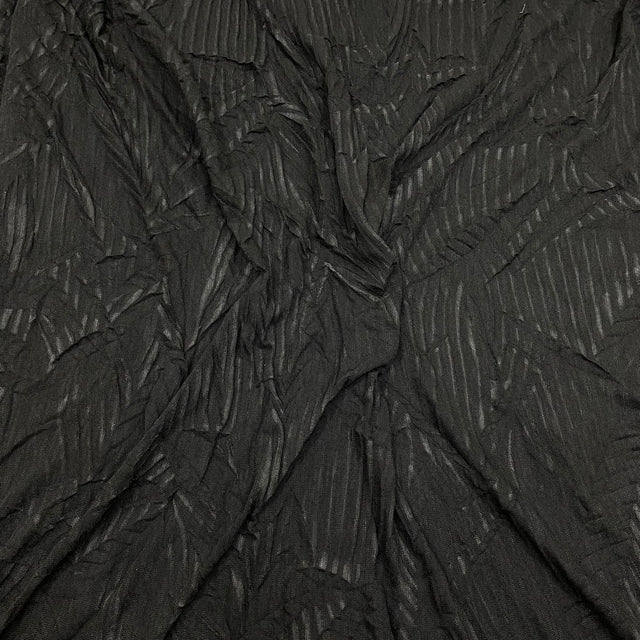 Pound A Metre 3 Metres 3 Metre Luxurious Soft Crinkle Jersey - 55" Wide (Black)