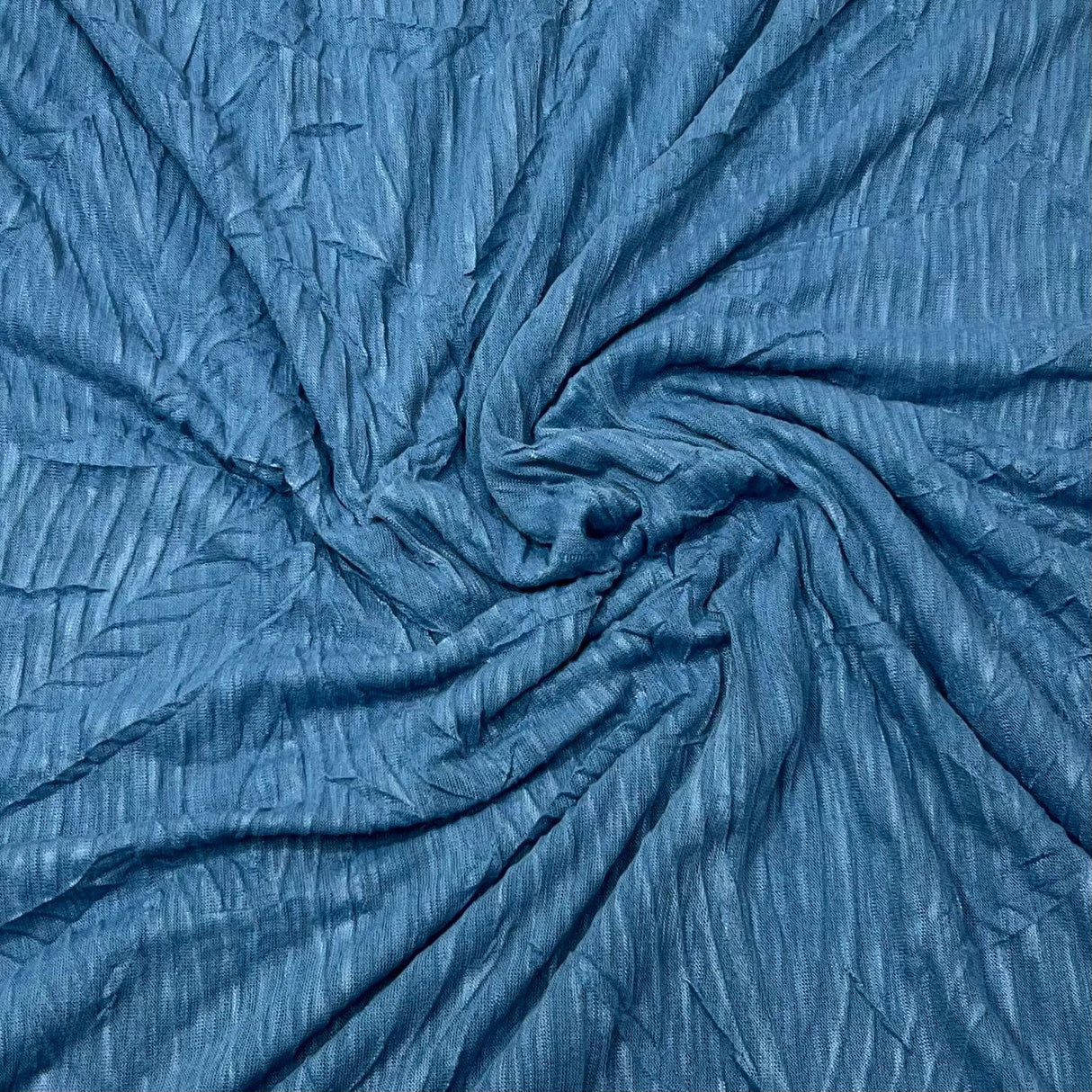 Pound A Metre 3 Metres 3 Metre Luxurious Soft Crinkle Jersey - 55" Wide (Ocean Blue) (EOL)