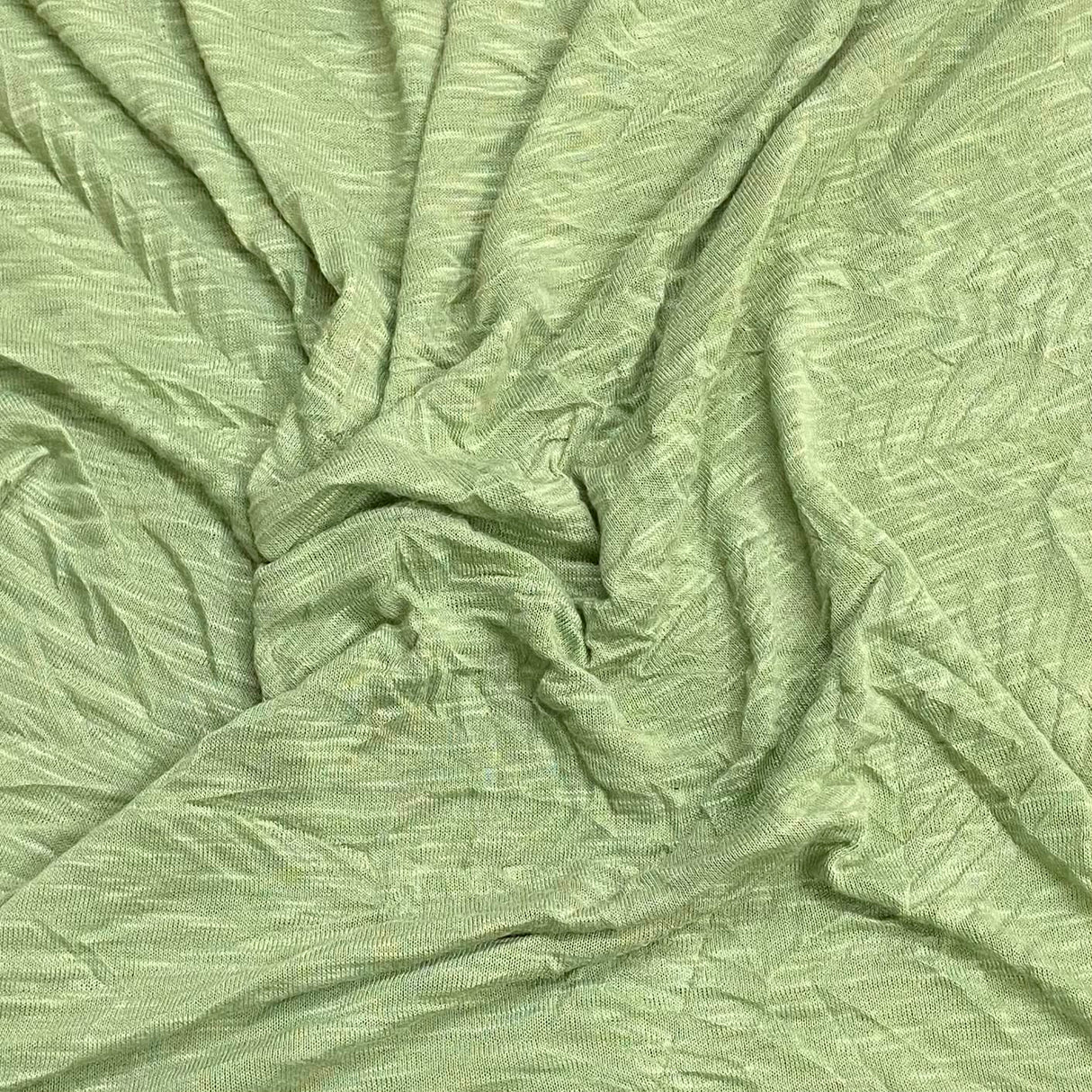 Pound A Metre 3 Metres 3 Metre Luxurious Soft Crinkle Jersey - 55" Wide (Sage) (EOL)