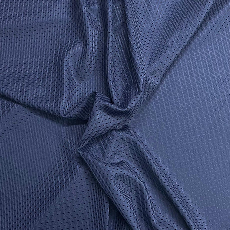 Pound A Metre 3 Metre Luxurious Soft Embossed Polyester Jersey - 55" (Navy)