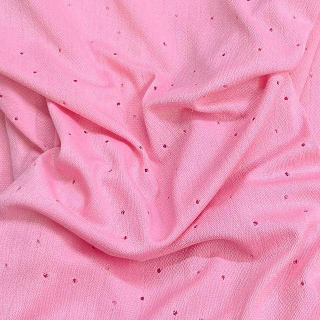 Pound A Metre 3 Metre Luxurious Soft Embossed Polyester Jersey - 55" (Pink)