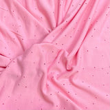 Pound A Metre 3 Metre Luxurious Soft Embossed Polyester Jersey - 55" (Pink)