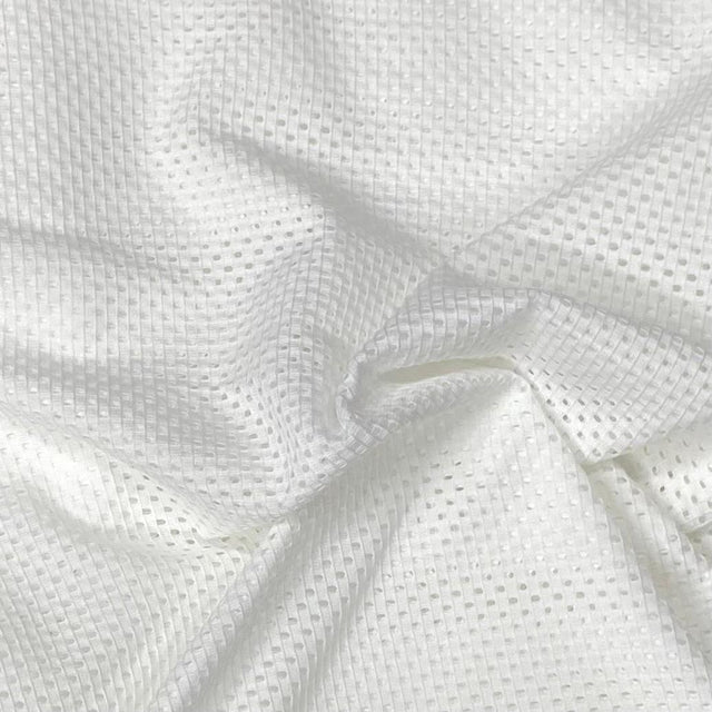 Pound A Metre 3 Metres 3 Metre Luxurious Soft Embossed Polyester Jersey - 55" (White)