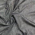 Pound A Metre 3 Metres 3 Metre Luxurious Soft Metallic Ribbed Jersey - 55"- (Black)