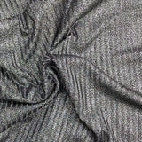 Pound A Metre 3 Metres 3 Metre Luxurious Soft Metallic Ribbed Jersey - 55"- (Black)