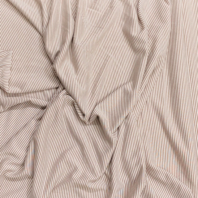 Pound A Metre 3 Metres 3 Metre Luxurious Soft Printed Ribbed Jersey - 55"- (Beige)