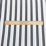 Pound A Metre 3 Metres 3 Metre Luxurious Soft Printed Ribbed Jersey - 55"- (Black & White)