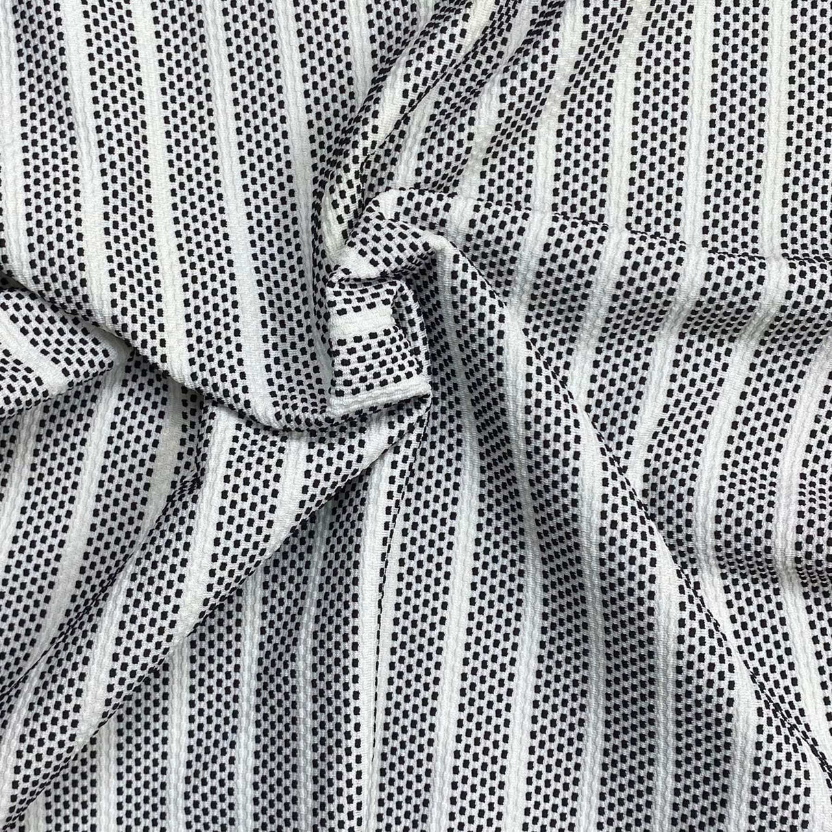 Pound A Metre 3 Metres 3 Metre Luxurious Soft Printed Ribbed Jersey - 55"- (Grey & White)