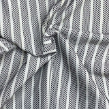 Pound A Metre 3 Metres 3 Metre Luxurious Soft Printed Ribbed Jersey - 55"- (Grey & White)