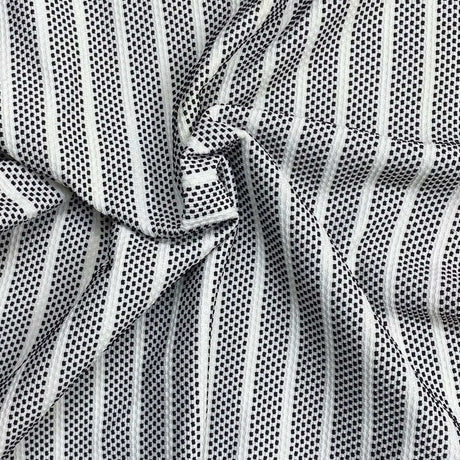 Pound A Metre 3 Metres 3 Metre Luxurious Soft Printed Ribbed Jersey - 55"- (Grey & White)