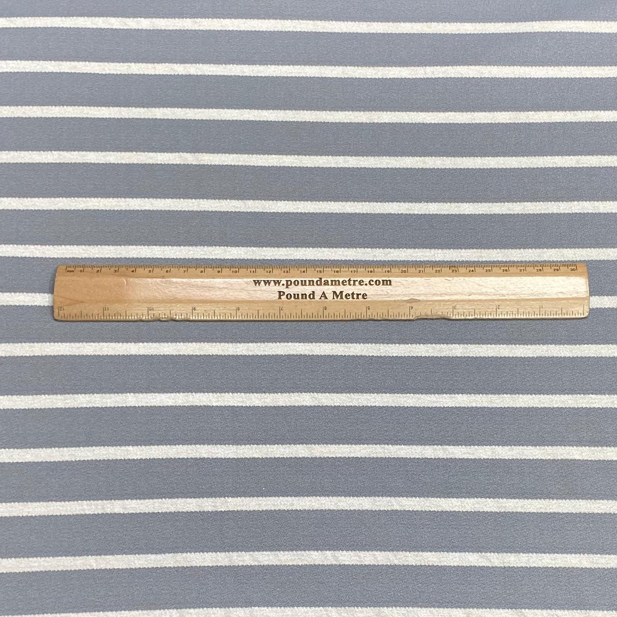 Pound A Metre 3 Metres 3 Metre Luxurious Soft Printed Ribbed Jersey - 55"- (Grey & White)