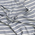 Pound A Metre 3 Metres 3 Metre Luxurious Soft Printed Ribbed Jersey - 55"- (Grey & White)