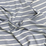 Pound A Metre 3 Metres 3 Metre Luxurious Soft Printed Ribbed Jersey - 55"- (Grey & White)