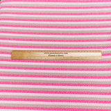 Pound A Metre 3 Metres 3 Metre Luxurious Soft Printed Ribbed Jersey - 55"- (Pink)