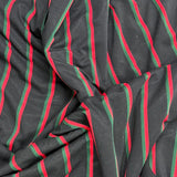 Pound A Metre 3 Metres 3 Metre Luxurious Soft Printed Viscose Jersey - 55"-  (Black, Red & Green)