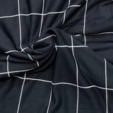 Pound A Metre 3 Metre Luxurious Soft Printed Viscose Jersey - 55"-  (Black Squares)