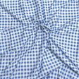 Pound A Metre 3 Metre Luxurious Soft Printed Viscose Jersey - 55"-  (Blue Checks)
