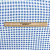 Pound A Metre 3 Metre Luxurious Soft Printed Viscose Jersey - 55"-  (Blue Checks)