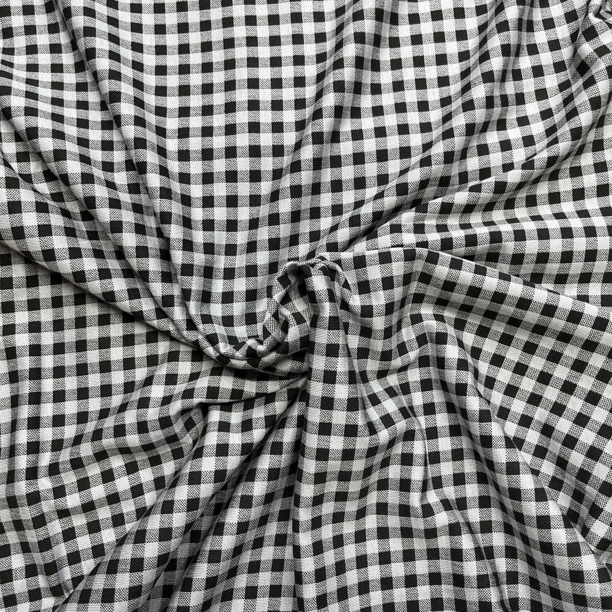 Pound A Metre 3 Metre Luxurious Soft Printed Viscose Jersey - 55"-  (Checks)