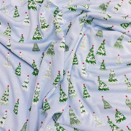 Pound A Metre 3 Metres 3 Metre Luxurious Soft Printed Viscose Jersey - 55"-  (Christmas) (EOL)