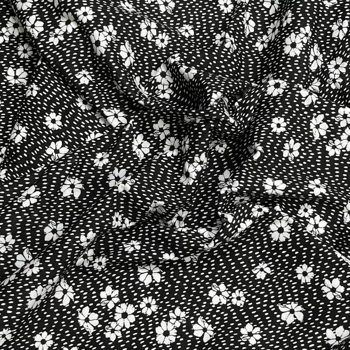 Pound A Metre 3 Metre Luxurious Soft Printed Viscose Jersey - 55"-  (Daisy)