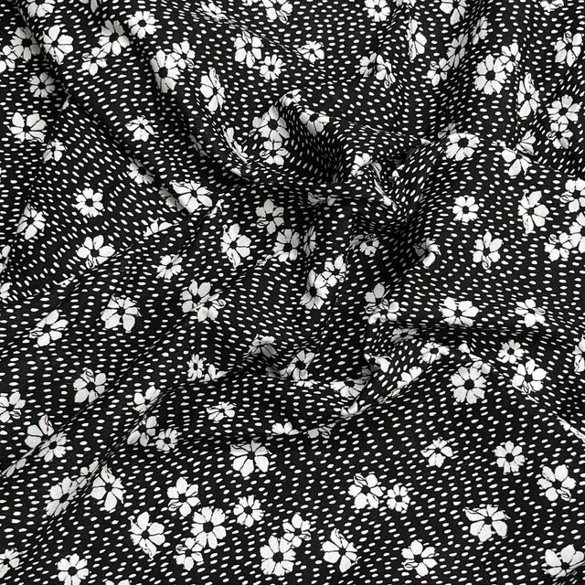 Pound A Metre 3 Metre Luxurious Soft Printed Viscose Jersey - 55"-  (Daisy)