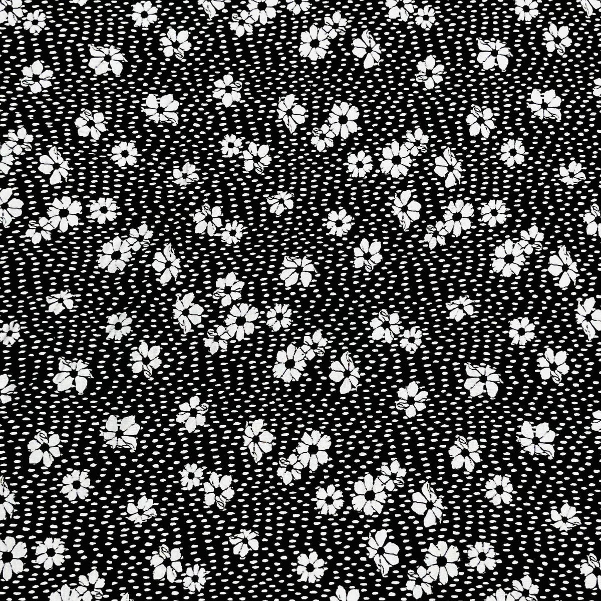 Pound A Metre 3 Metre Luxurious Soft Printed Viscose Jersey - 55"-  (Daisy)
