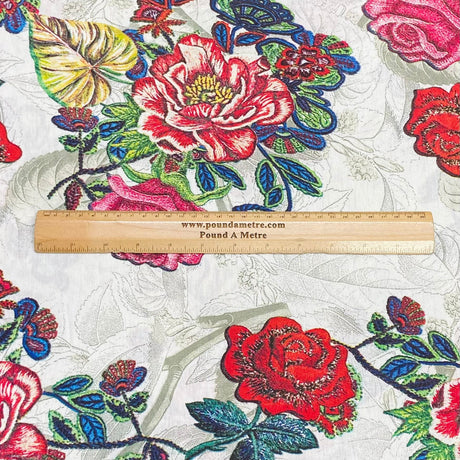 Pound A Metre 3 Metres 3 Metre Luxurious Soft Printed Viscose Jersey - 55"-  (Garden) (EOL)