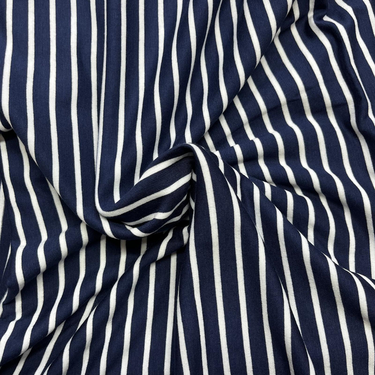 Pound A Metre 3 Metre Luxurious Soft Printed Viscose Jersey - 55"-  (Navy)