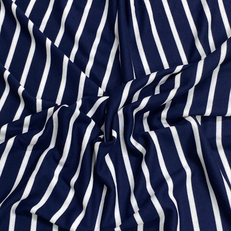 3 Metre Luxurious Soft Printed Viscose Jersey - 55"-  (Stripes)