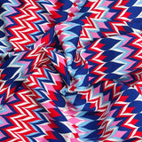 Pound A Metre 3 Metre Luxurious Soft Printed Viscose Jersey - 55"-  (Zigzag)