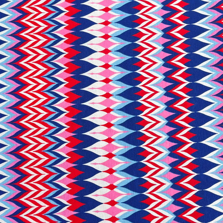 Pound A Metre 3 Metre Luxurious Soft Printed Viscose Jersey - 55"-  (Zigzag)