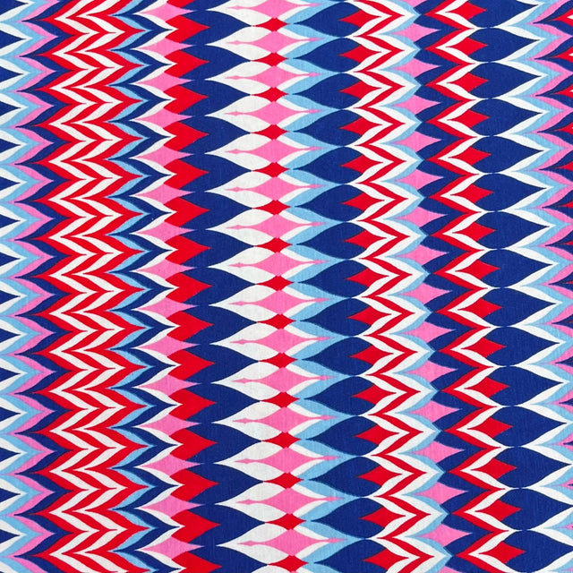 Pound A Metre 3 Metre Luxurious Soft Printed Viscose Jersey - 55"-  (Zigzag)