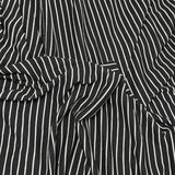 Pound A Metre 3 Metres 3 Metre Luxurious Soft Ribbed Jersey - 55"- (Black & White)