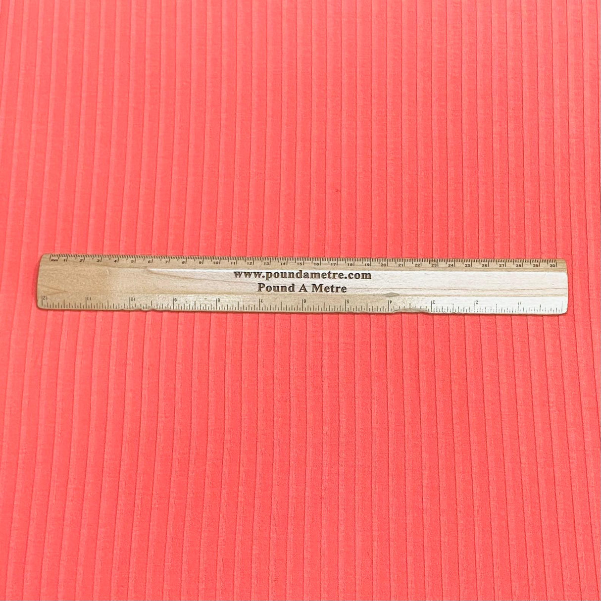 Pound A Metre 3 Metres 3 Metre Luxurious Soft Ribbed Jersey - 55"- (Coral)