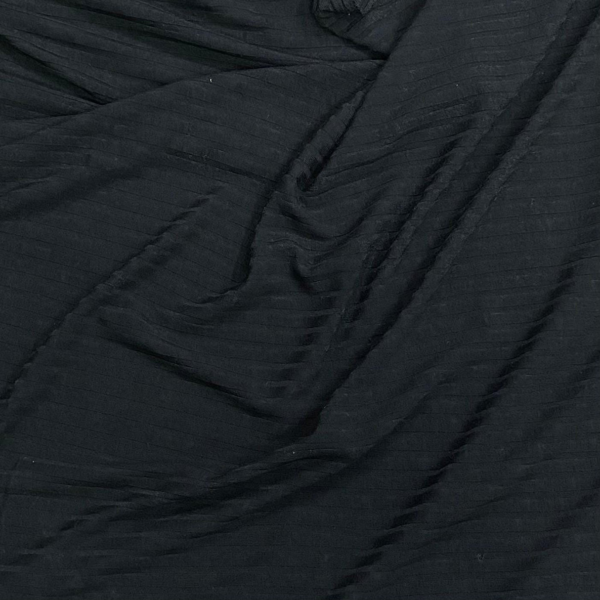 Pound A Metre 3 Metres 3 Metre Luxurious Soft Ribbed Jersey - 55" (Dark Knight)