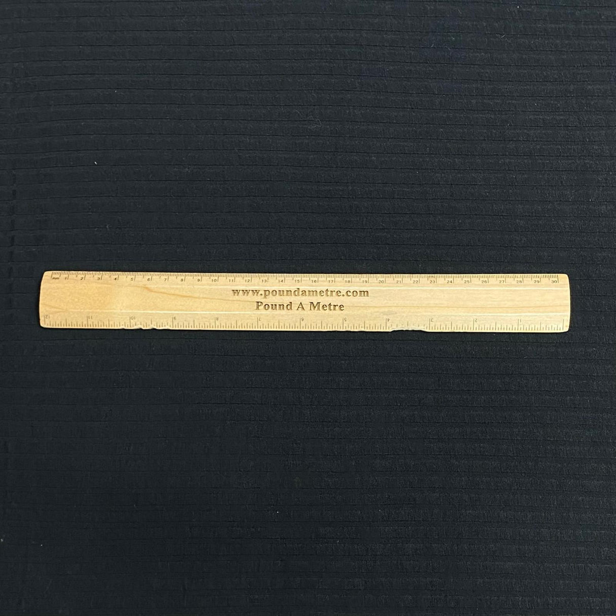 Pound A Metre 3 Metres 3 Metre Luxurious Soft Ribbed Jersey - 55" (Dark Knight)