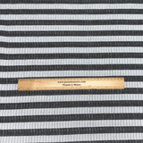Pound A Metre 3 Metres 3 Metre Luxurious Soft Ribbed Jersey - 55"- (Grey & Black)