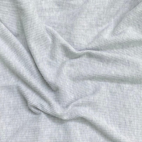 Pound A Metre 3 Metres 3 Metre Luxurious Soft Ribbed Jersey - 55"- (Grey) (EOL)