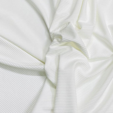 Pound A Metre 3 Metres 3 Metre Luxurious Soft Ribbed Jersey - 55"- (Ivory) (EOL)