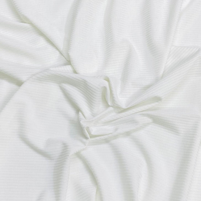 Pound A Metre 3 Metres 3 Metre Luxurious Soft Ribbed Jersey - 55"- (Ivory) (EOL)