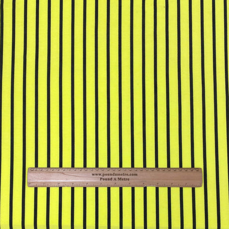 Pound A Metre 3 Metres 3 Metre Luxurious Soft Ribbed Jersey - 55" (Neon)