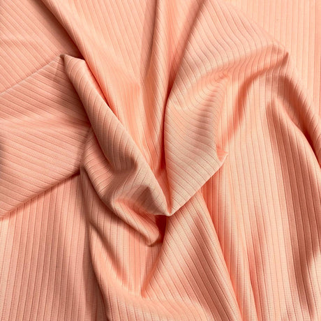 Pound A Metre 3 Metres 3 Metre Luxurious Soft Ribbed Jersey - 55"- (Peach)